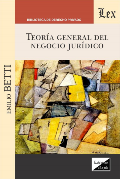 Cover des Buchs: Teoría general del negocio juridico