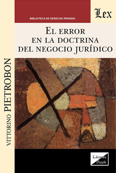 Cover des Buchs: Error en la doctrina del negocio jurídico