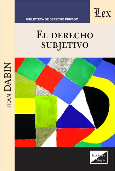 Cover des Buchs: Derecho subjetivo, el