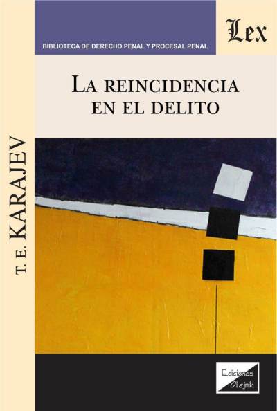 Cover des Buchs: Reincidencia en el delito, la