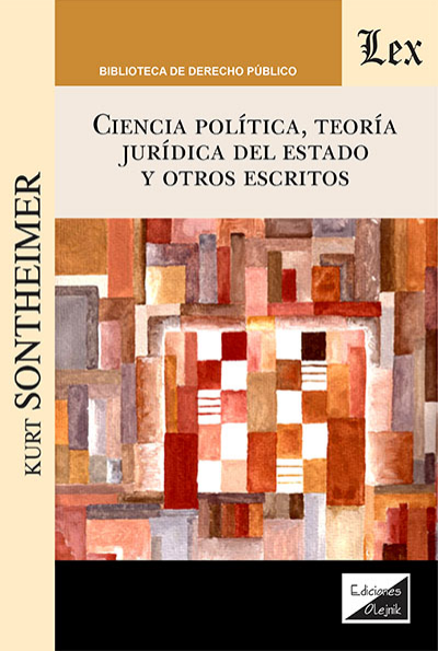 Cover of book: Ciencia politica, teoría juridica del estado
