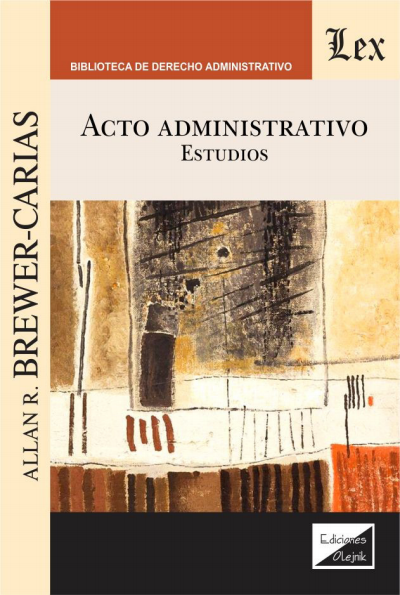 Cover of book: Acto administrativo. Estudios