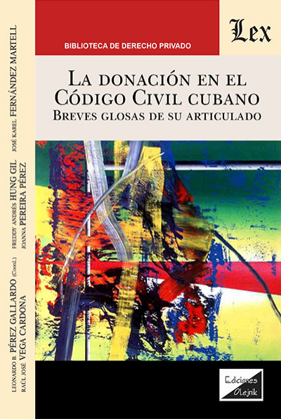 Cover des Buchs: Donación en el código civil cubano. Breves