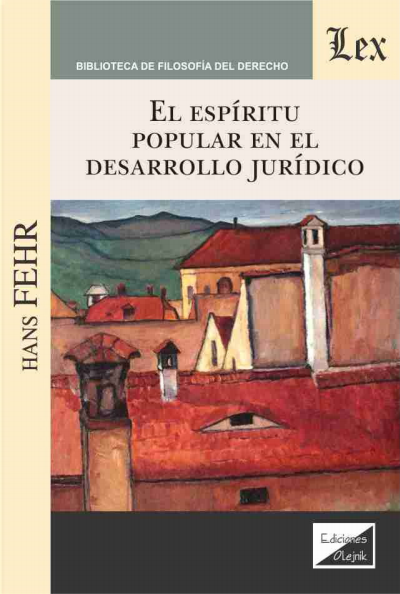 Cover des Buchs: Espíritu popular en el desarrollo juridico