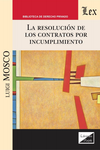 Cover des Buchs: Resolución de los contratos por incumplimiento