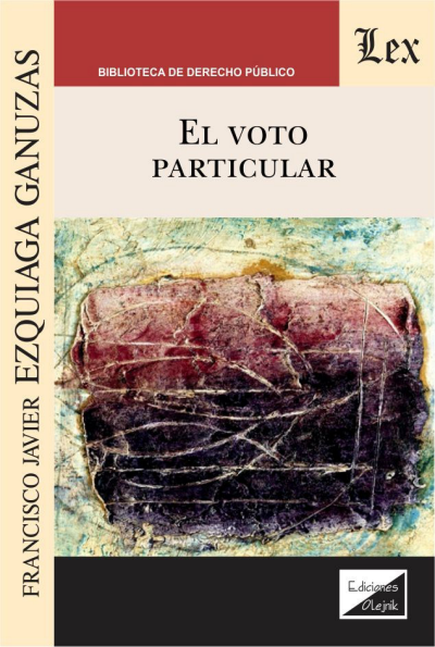 Cover of book: Voto particular, El