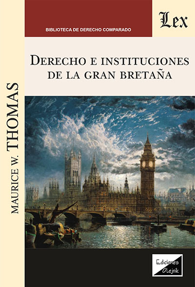Cover of book: Derecho de insttuciones de la Gran Bretaña
