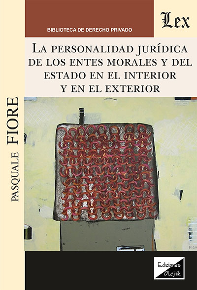 Cover of book: Personalidad jurídica de los entes morales y