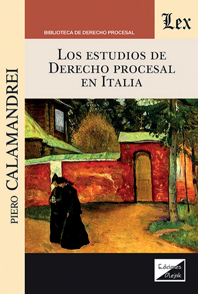 Cover of book: Estudios de derecho procesal en Italia, los