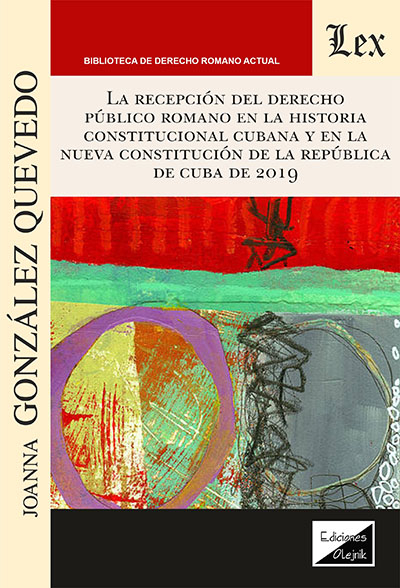 Cover of book: Recepción del derecho público romano en la historia
