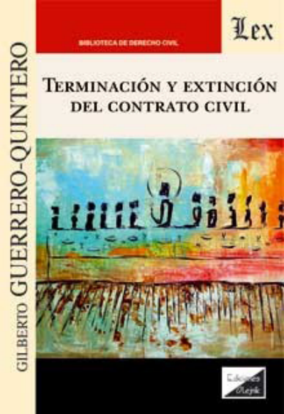 Cover of book: Terminación y extinción del contrato civil