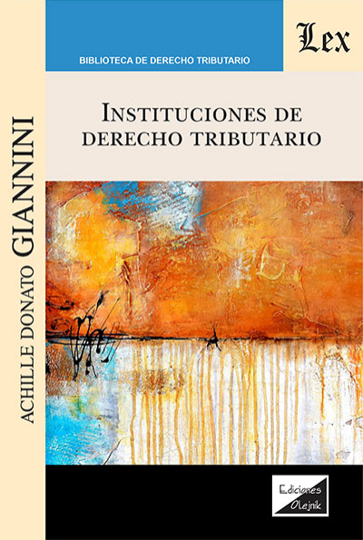 Cover of book: Instituciones de derecho tributario