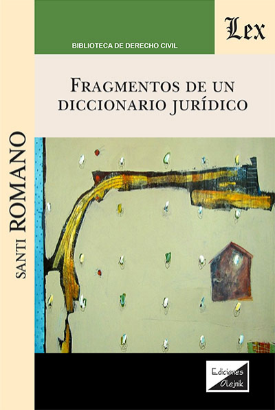 Cover of book: Fragmenos de un diccionario jurídico