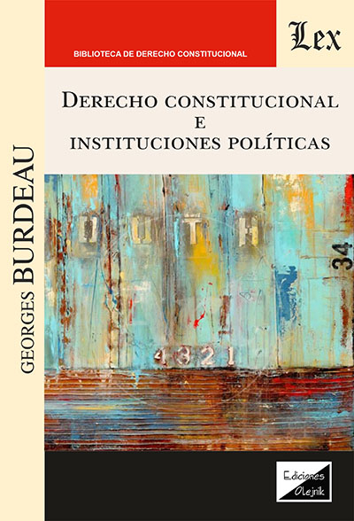Cover of book: Derecho constitucional e instituciones políticas