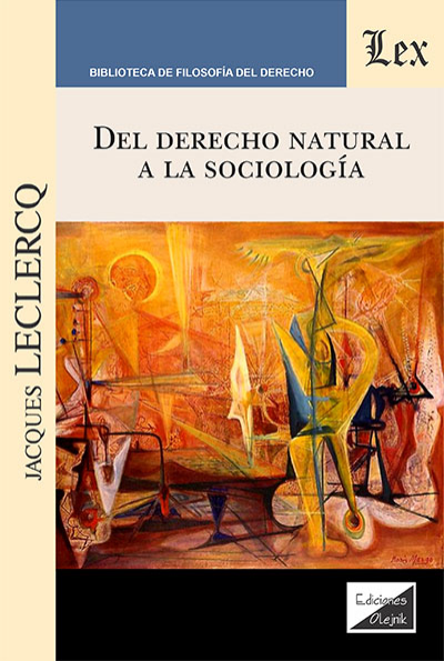 Cover of book: Del derecho natural a la sociología