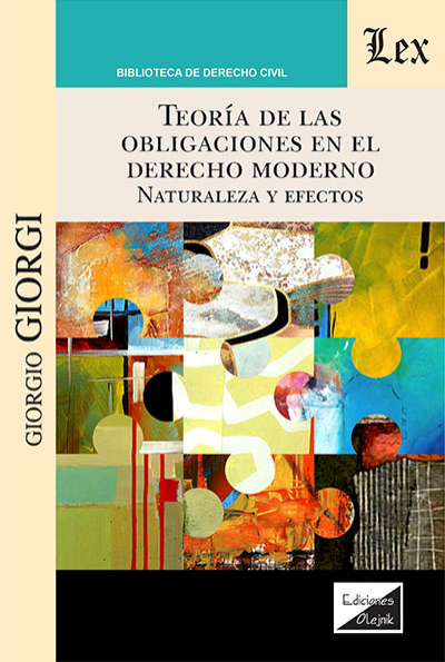 Cover of book: Teoría de las obligaciones en derecho moderno. Parte General