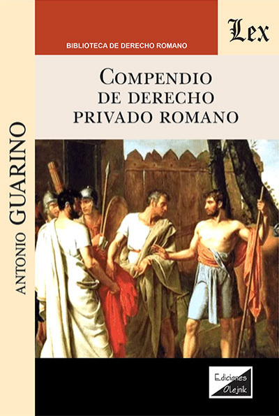 Cover of book: Compendio de derecho privado romano