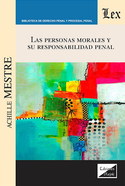 Cover of book: Personas morales y su responsabilidad penal