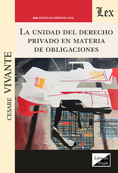 Cover of book: Unidad del derecho privado en materia de obligaciones