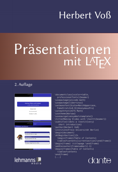 Cover of book: Präsentationen mit LaTeX