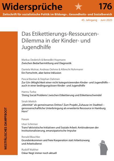 Cover der Ausgabe: Widersprüche Jahrgang 45 (2025), Heft 176
