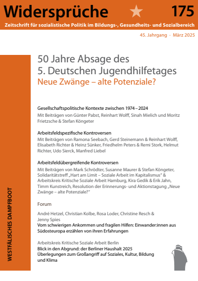 Cover der Ausgabe: Widersprüche Jahrgang 45 (2025), Heft 175