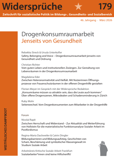 Cover der Ausgabe: Widersprüche Jahrgang 46 (2026), Heft 179